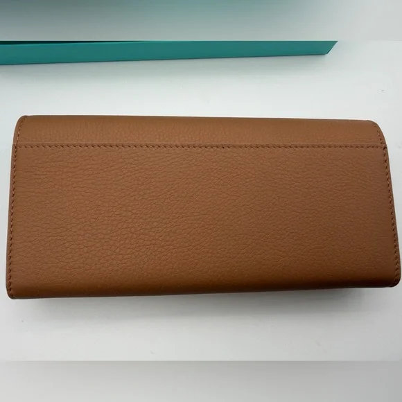 Tiffany & Co. New clay brown Continental Flap Wallet Leather - Picture 6 of 12